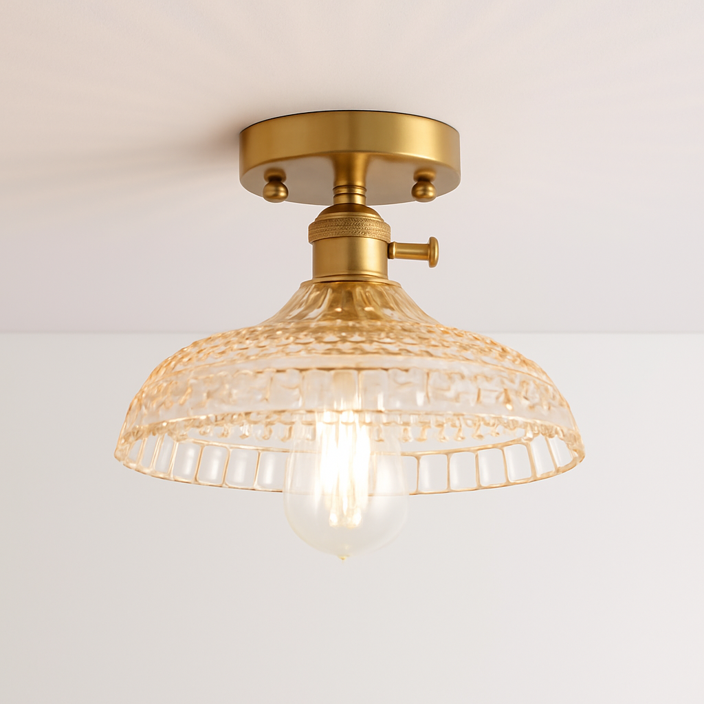 plafonnier en verre nordique rétro loft vintage moderne abat-jour