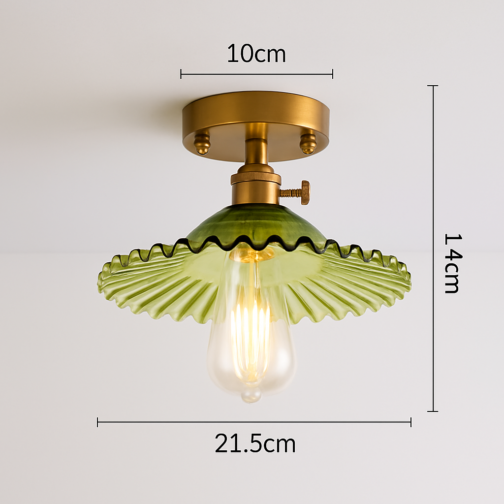 plafonnier en verre nordique rétro loft vintage moderne abat-jour