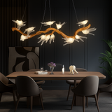 Plafonnier en verre oiseau cristal avec lumière led