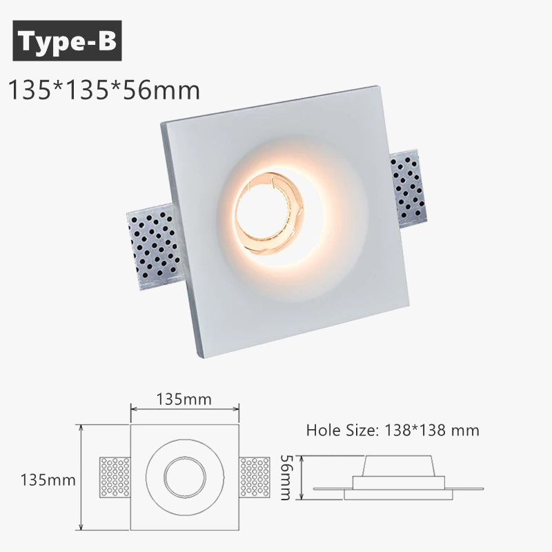plafonnier encastré led anti-éblouissement design moderne éclairage intérieur