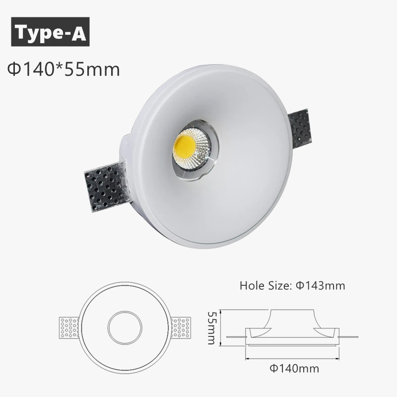 plafonnier encastré led anti-éblouissement design moderne éclairage intérieur