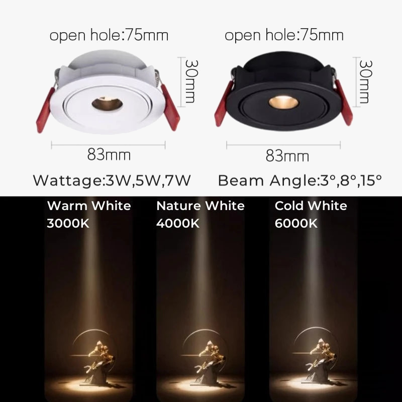 plafonnier encastré led anti-éblouissement pour éclairage intérieur
