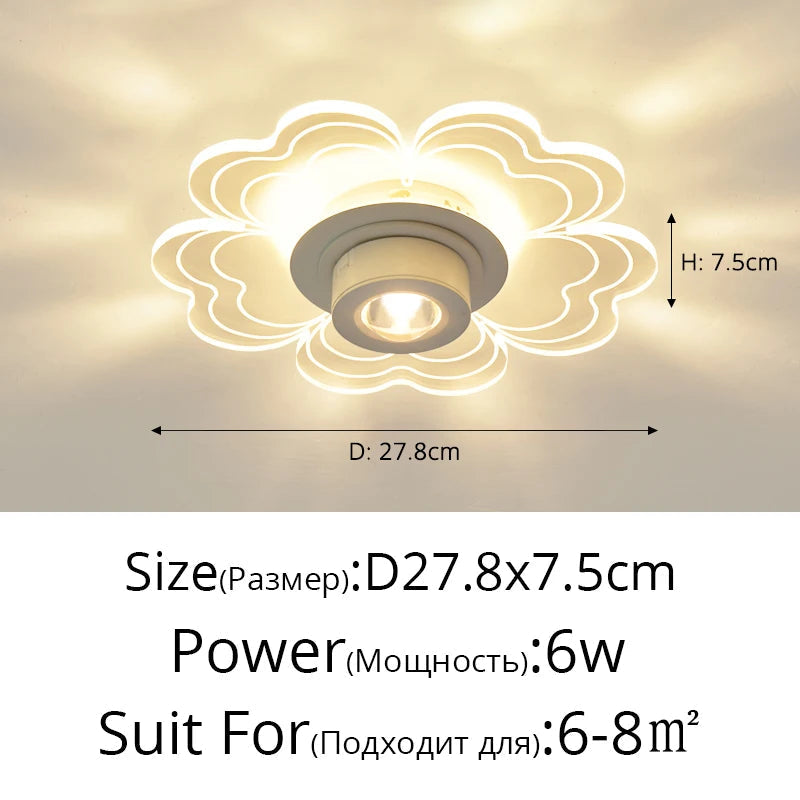 plafonnier encastré led nordique simple avec spots