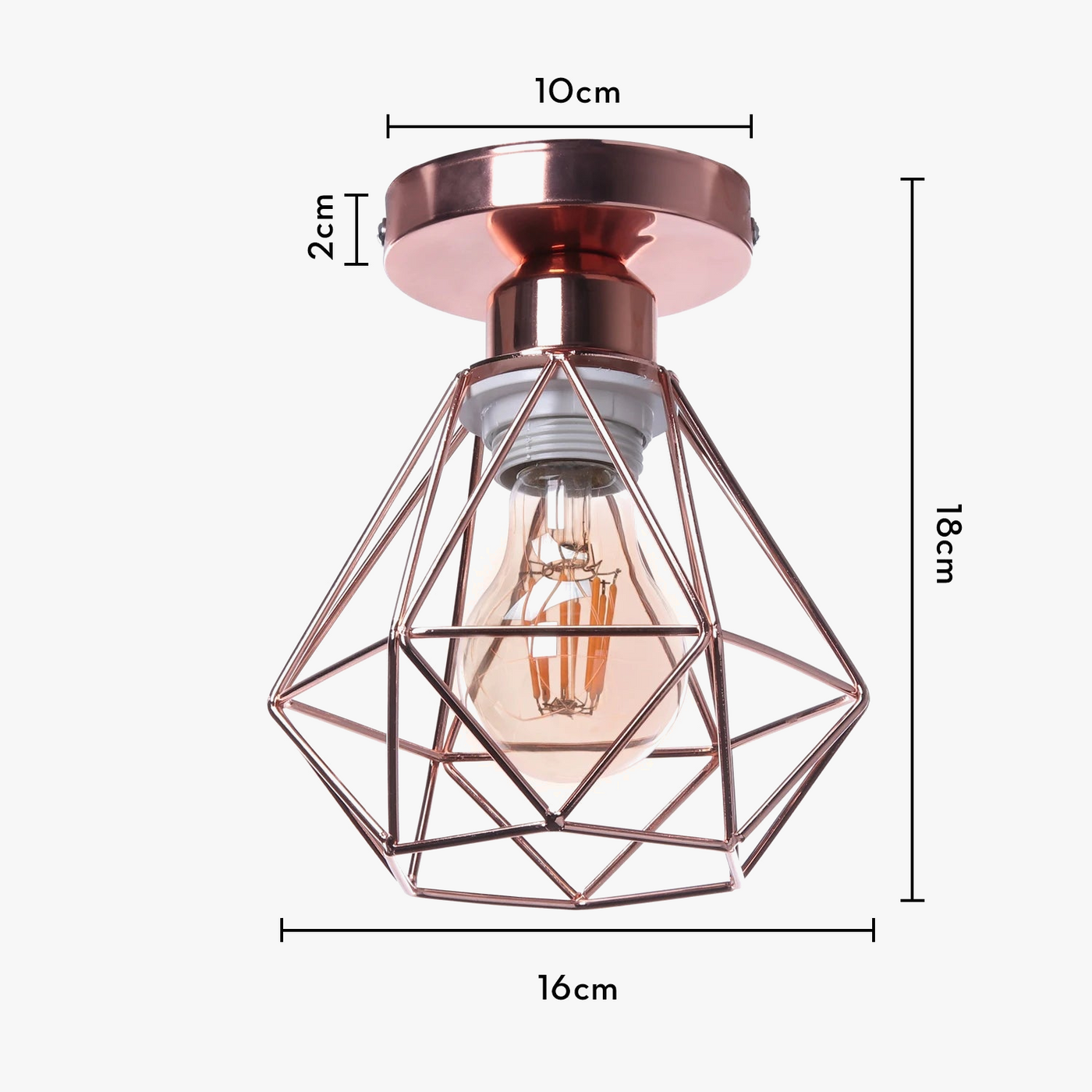 plafonnier encastré rustique industriel vintage en métal pour intérieur créatif