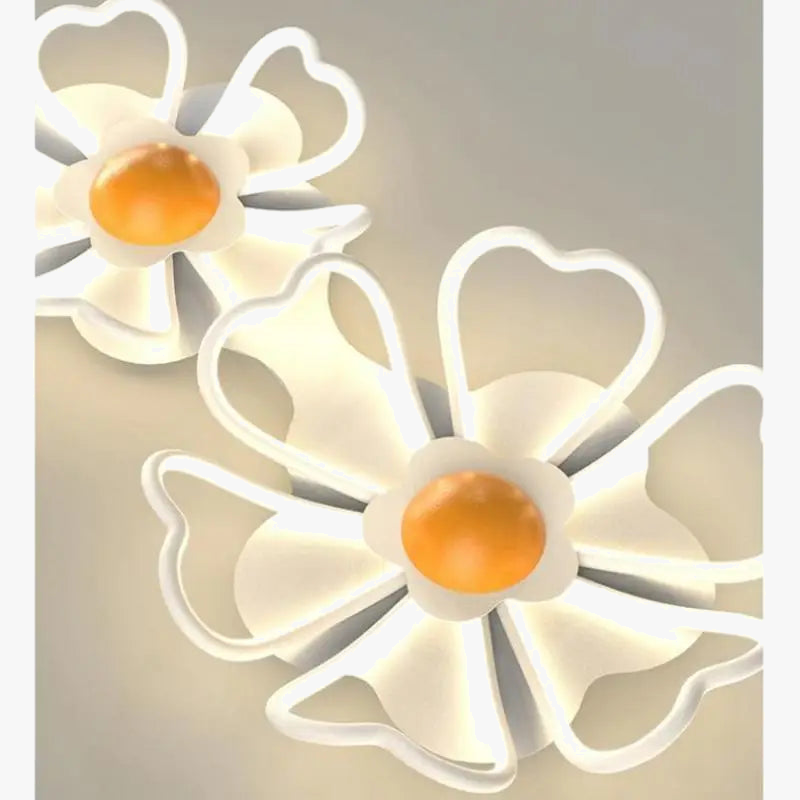 plafonnier floral à led pour chambre et salon