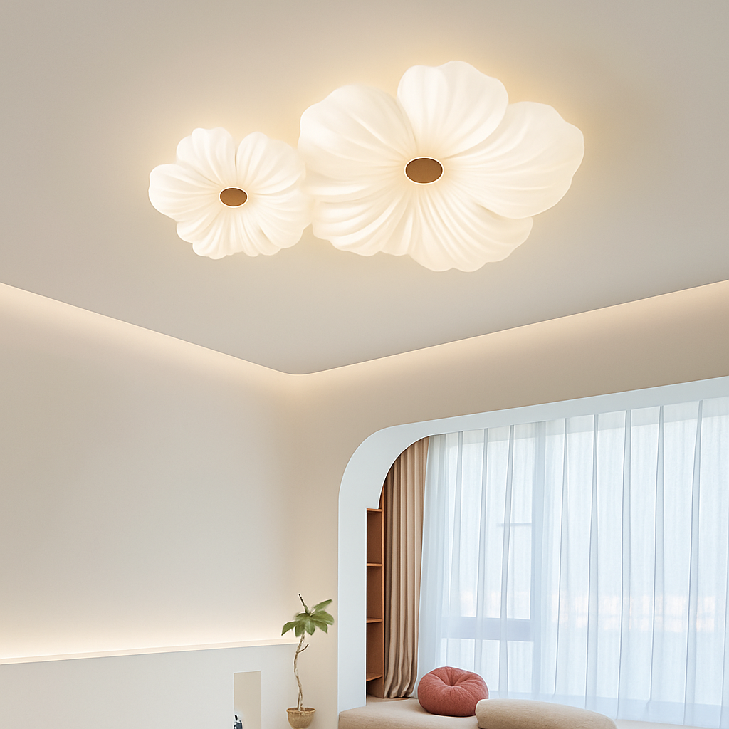 plafonnier floral nordique pour décoration de chambre d'enfant