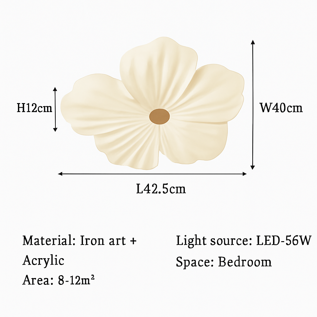 plafonnier floral nordique pour décoration de chambre d'enfant
