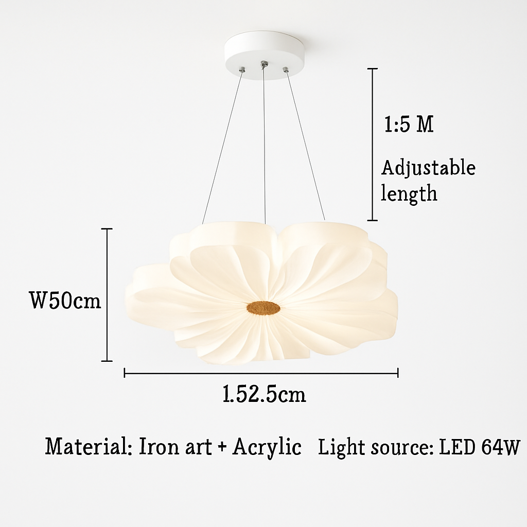 plafonnier floral nordique pour décoration de chambre d'enfant