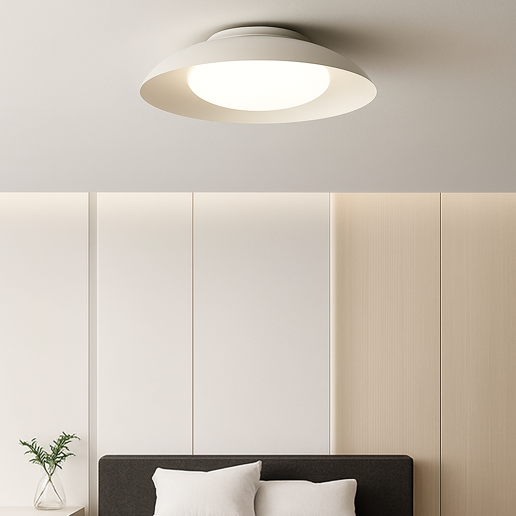 plafonnier industriel créatif en métal avec éclairage led