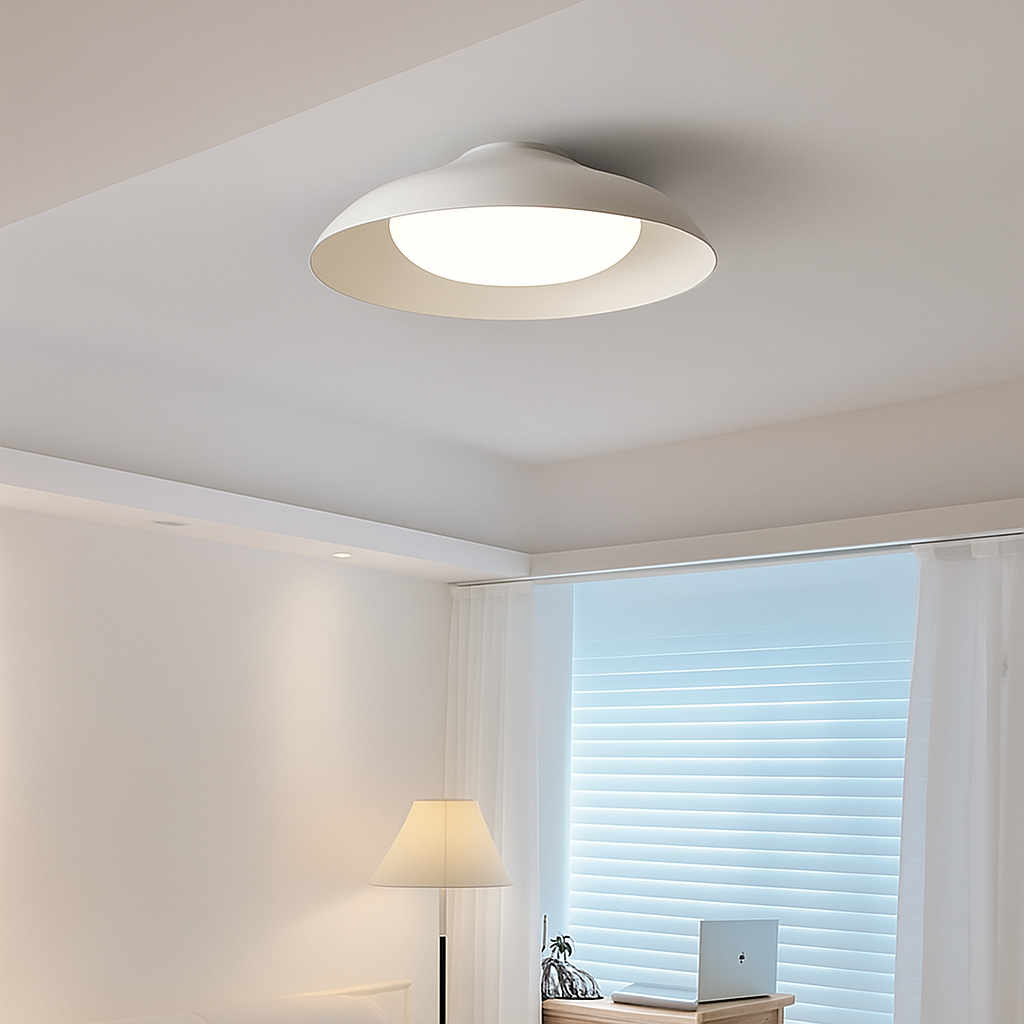 plafonnier industriel créatif en métal avec éclairage led