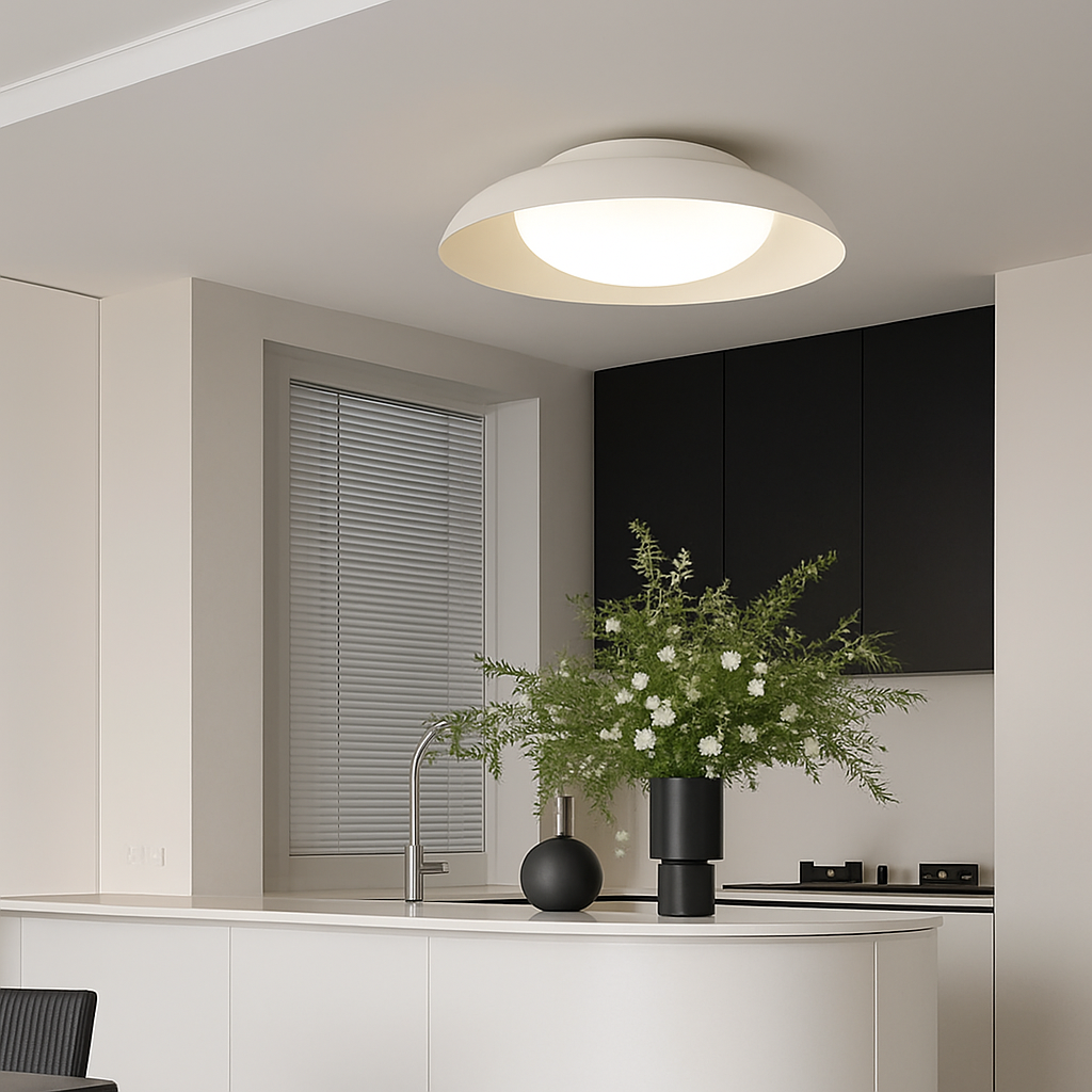 plafonnier industriel créatif en métal avec éclairage led