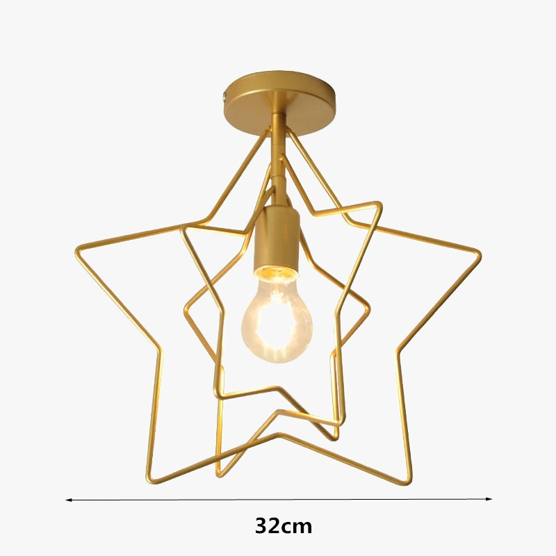 plafonnier industriel en métal doré design moderne luminaire décoratif loft