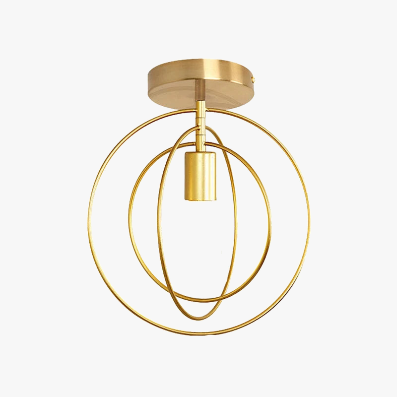 plafonnier industriel en métal doré design moderne luminaire décoratif loft