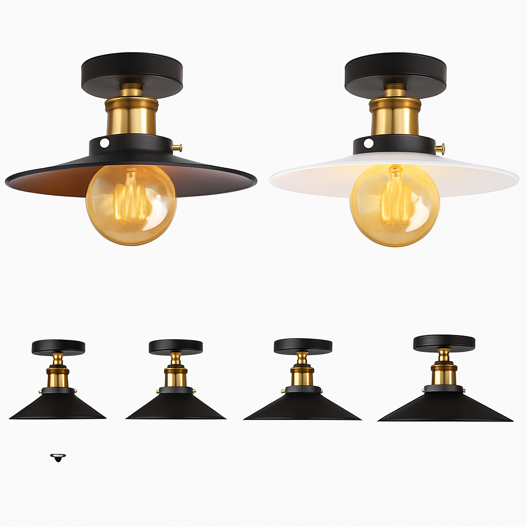 Plafonnier industriel lustre Vintage rétro grenier éclairage intérieur pays américain Restaurant chambre luminaires