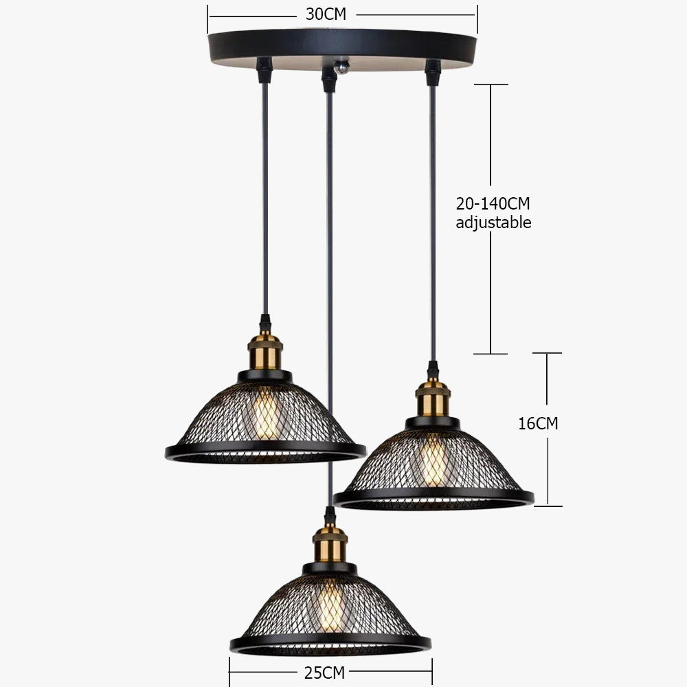 plafonnier industriel rétro pour restaurant et magasin créatif