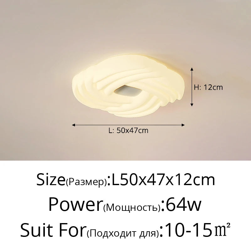 plafonnier intérieur led moderne style crème pour chambre enfant