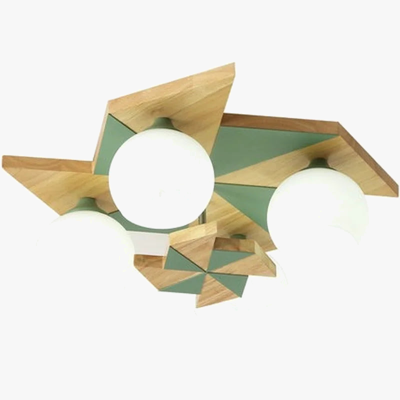 plafonnier japonais makaron en bois pour enfants moderne