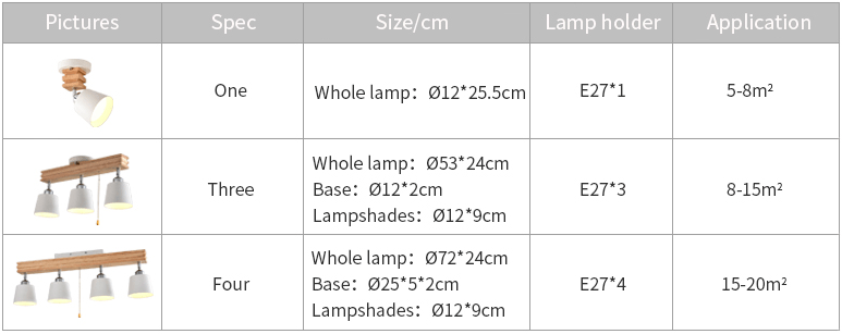 Plafonnier LED ajustable en bois et métal