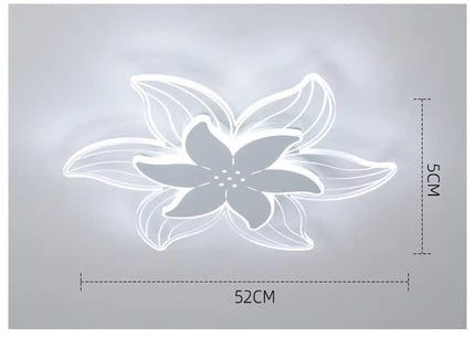 plafonnier led art déco fleuri pour bureau et étude