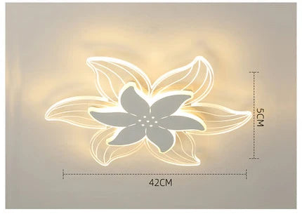 plafonnier led art déco fleuri pour bureau et étude
