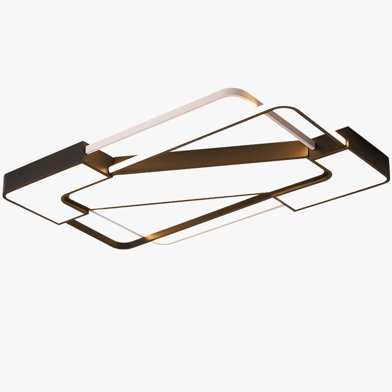 plafonnier led art déco géométrique luxe pour éclairage intérieur