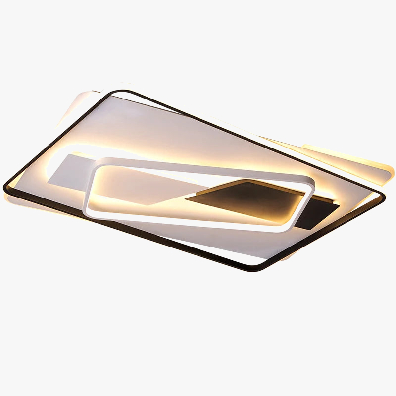 plafonnier led art déco géométrique luxe pour éclairage intérieur
