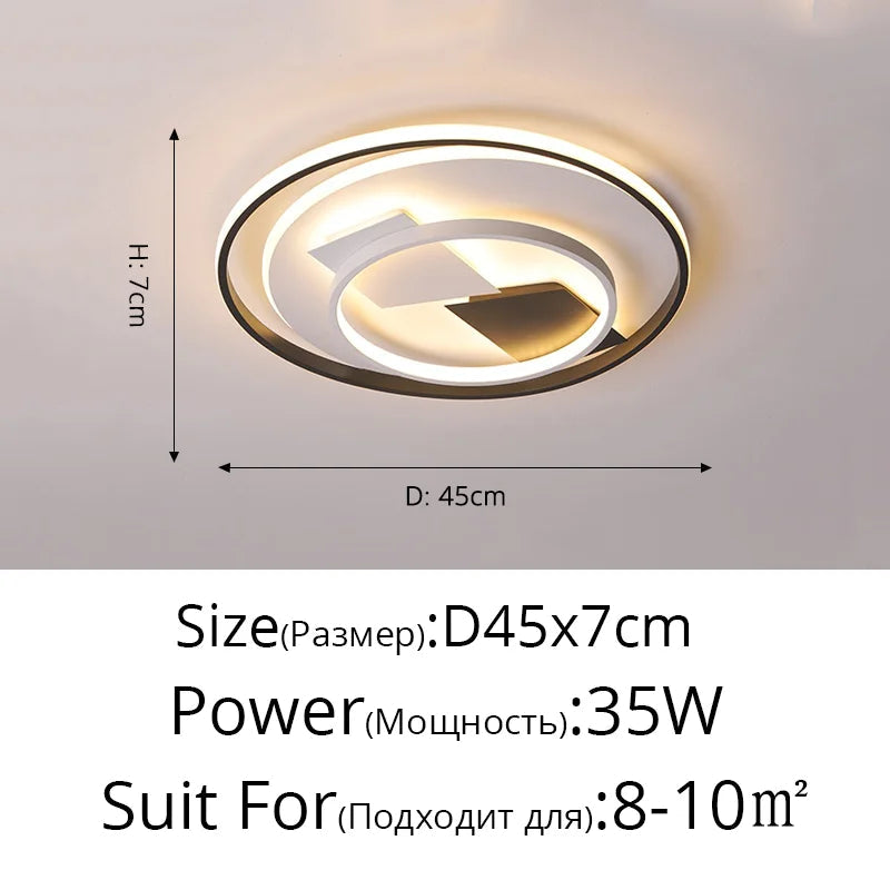 plafonnier led art déco géométrique luxe pour éclairage intérieur