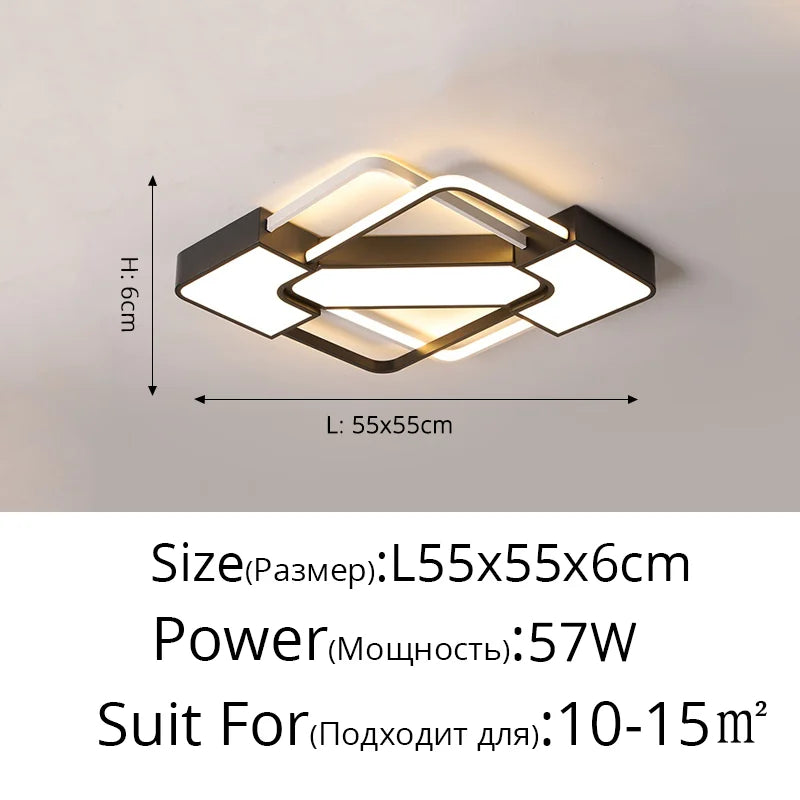 plafonnier led art déco géométrique luxe pour éclairage intérieur