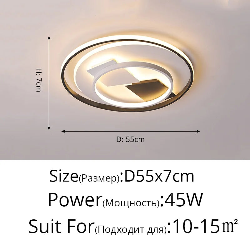 plafonnier led art déco géométrique luxe pour éclairage intérieur