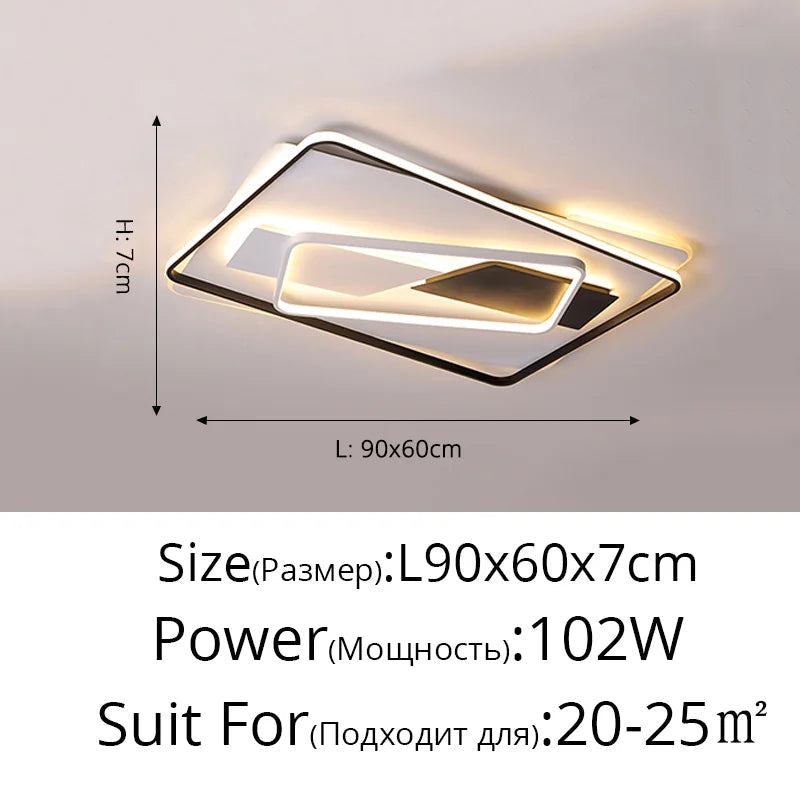plafonnier led art déco géométrique luxe pour éclairage intérieur
