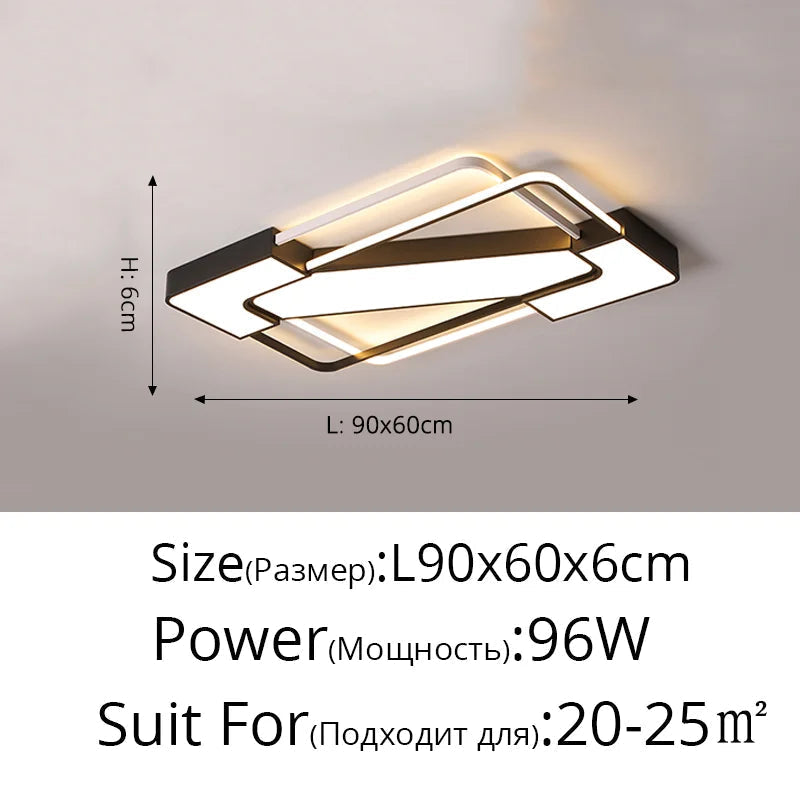 plafonnier led art déco géométrique luxe pour éclairage intérieur