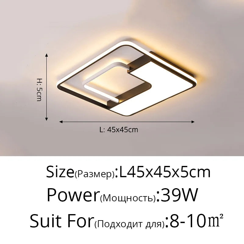plafonnier led art déco géométrique luxe pour éclairage intérieur