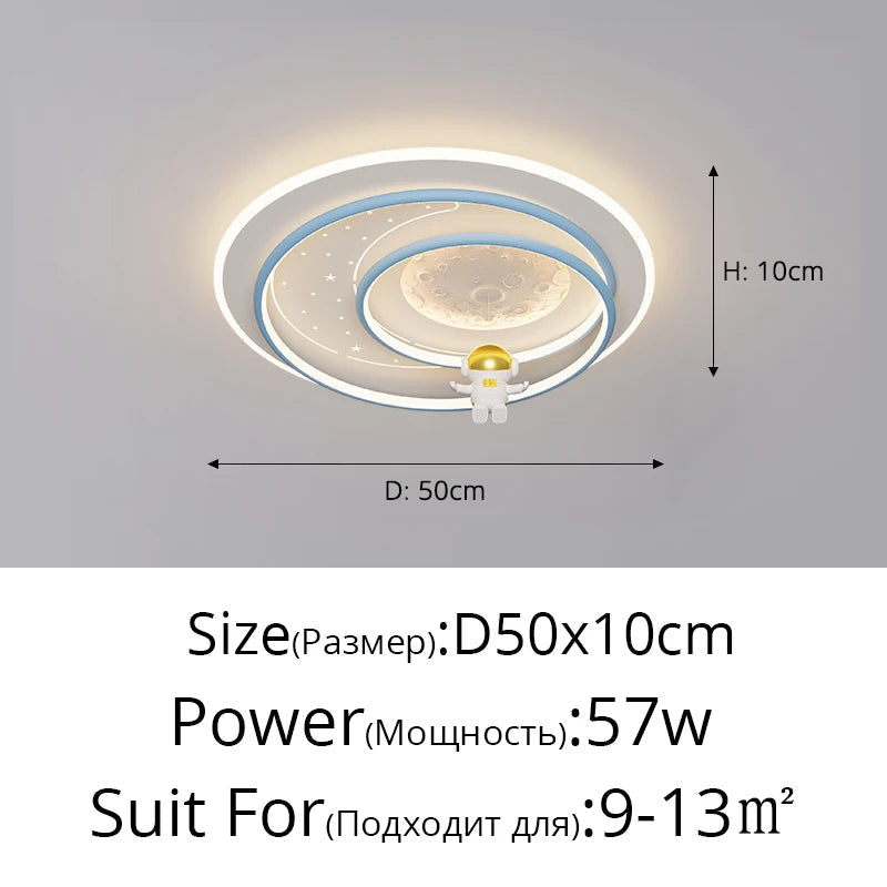 plafonnier led astronaute dessin animé pour enfants protection des yeux