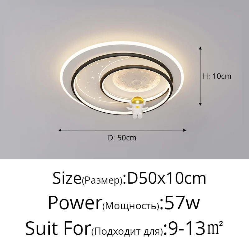 plafonnier led astronaute dessin animé pour enfants protection des yeux