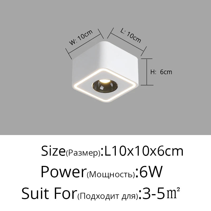 plafonnier led carré anti-éblouissement surface montée audacieuse