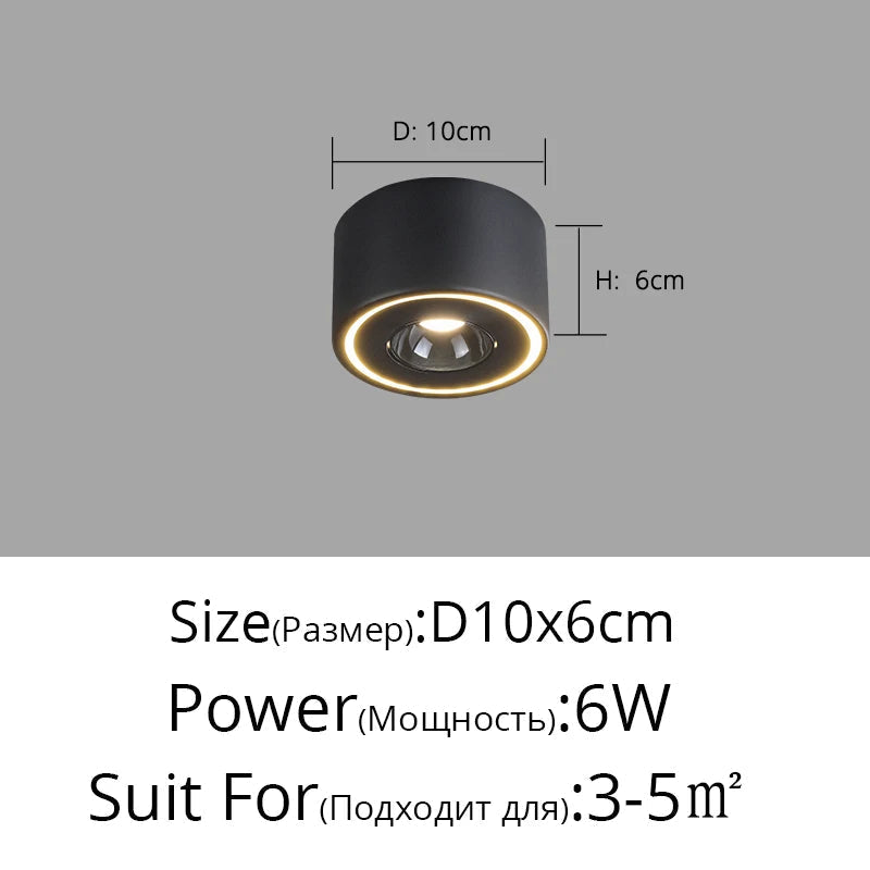 plafonnier led carré anti-éblouissement surface montée audacieuse