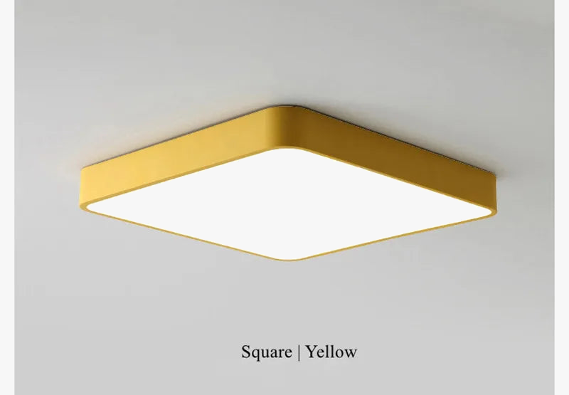 plafonnier led carré surface monté avec télécommande luminaire
