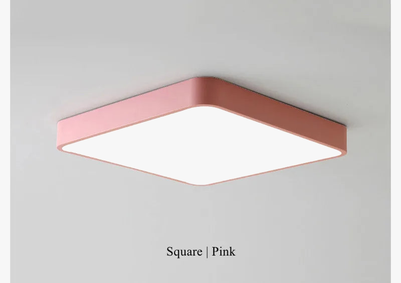 plafonnier led carré surface monté avec télécommande luminaire