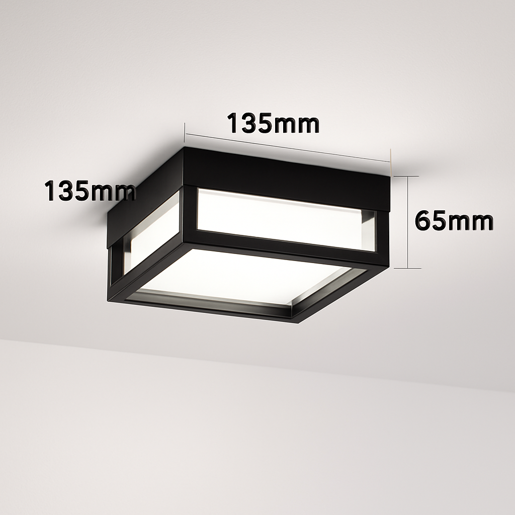 plafonnier led carré étanche pour extérieur jardin porche mur