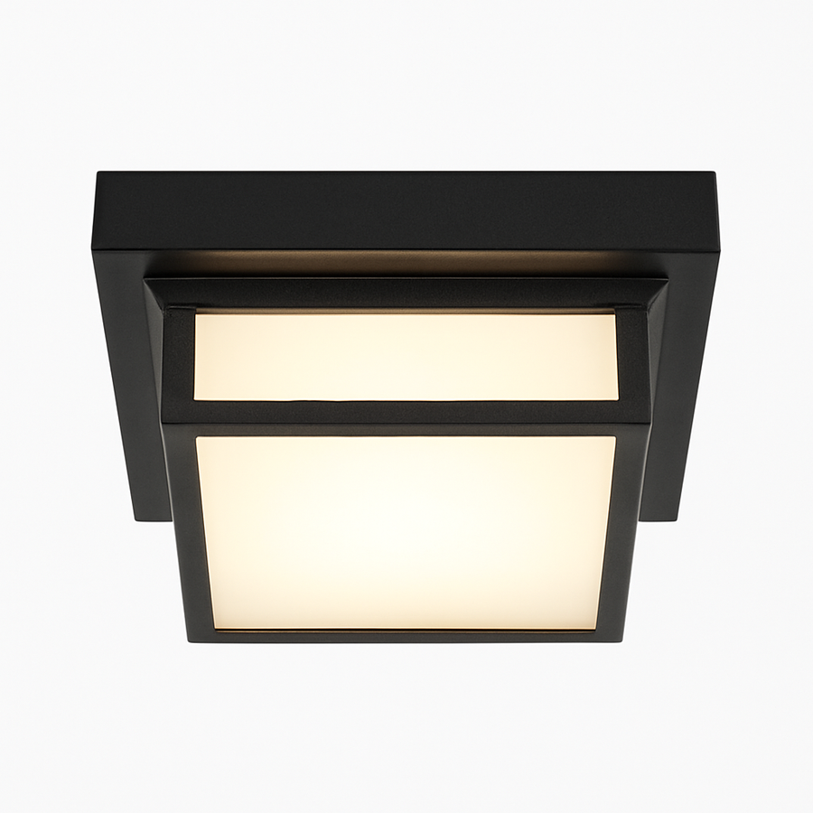 plafonnier led carré étanche pour extérieur jardin porche mur