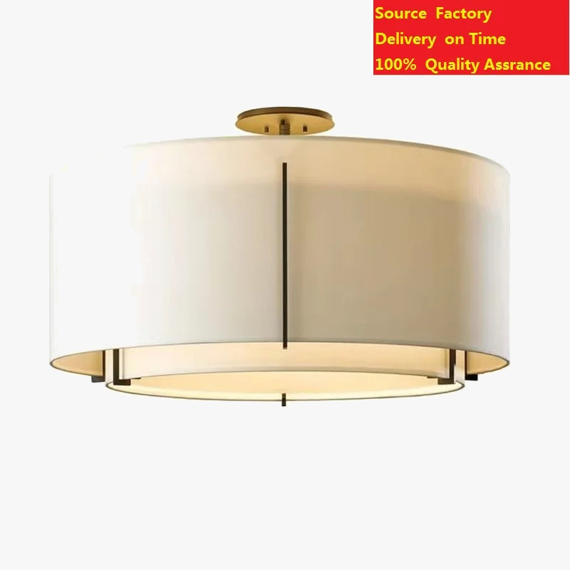 plafonnier led chinois en tissu artistique lampe décorative douce