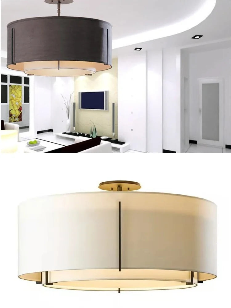 plafonnier led chinois en tissu artistique lampe décorative douce