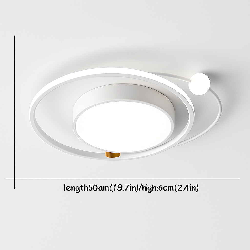 plafonnier led circulaire avec télécommande design simple 	 2024