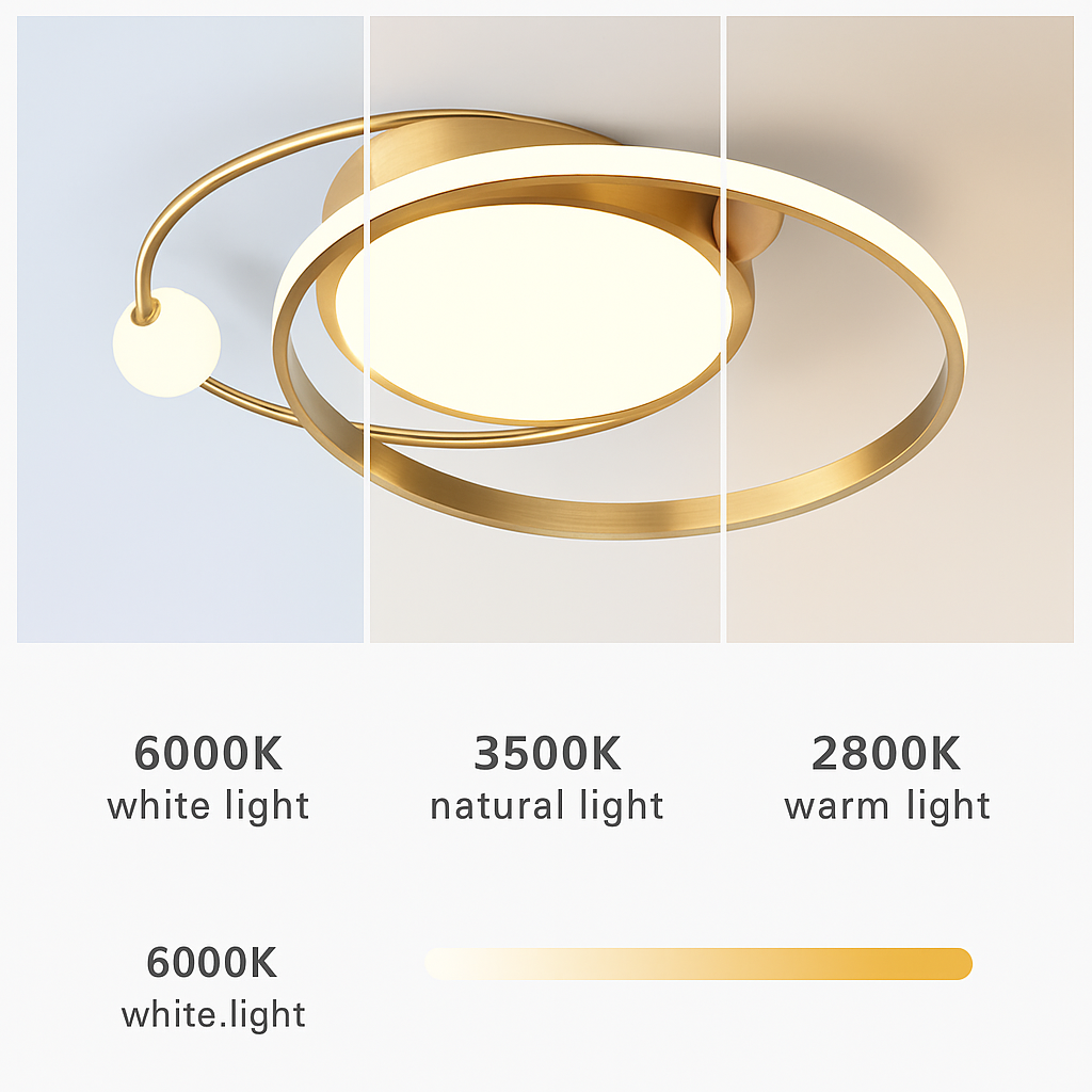 plafonnier led circulaire avec télécommande design simple 	 2024