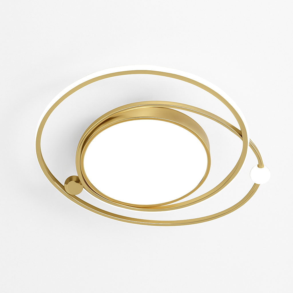 plafonnier led circulaire avec télécommande design simple 	 2024