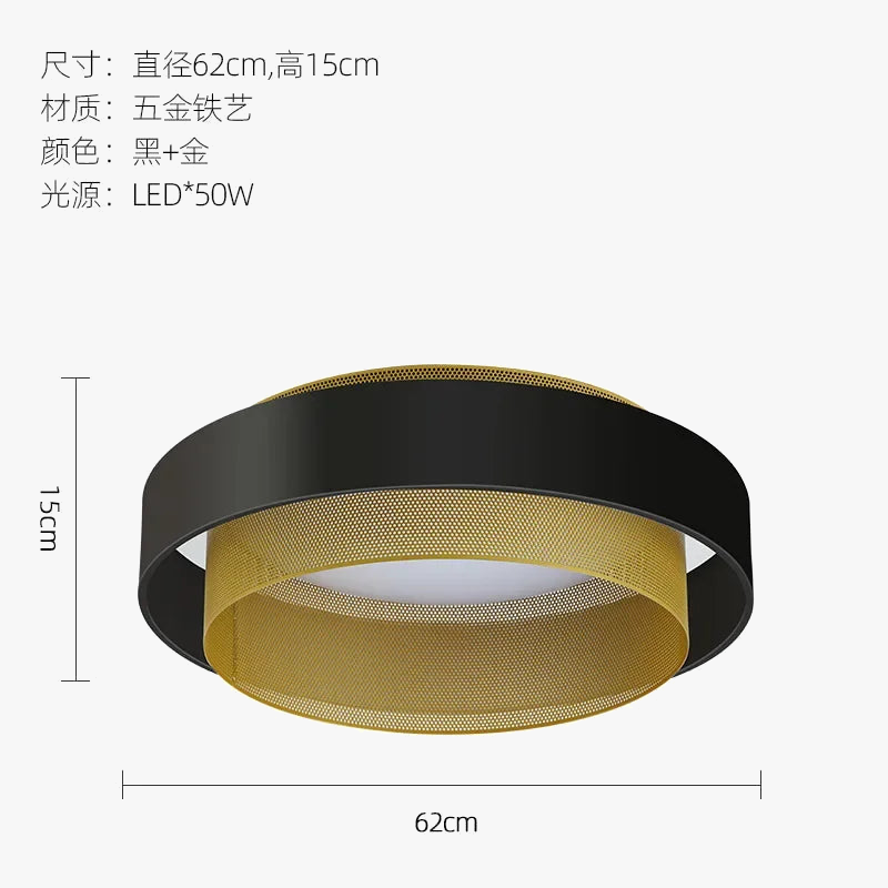 plafonnier led circulaire design nordique moderne éclairage intérieur 	 2023