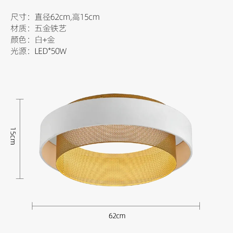 plafonnier led circulaire design nordique moderne éclairage intérieur 	 2023