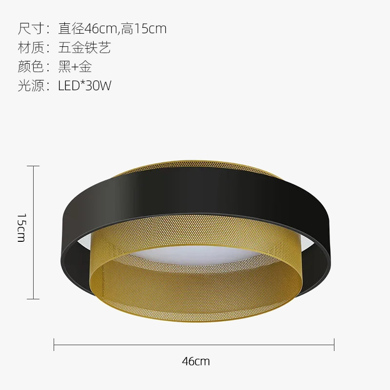 plafonnier led circulaire design nordique moderne éclairage intérieur 	 2023