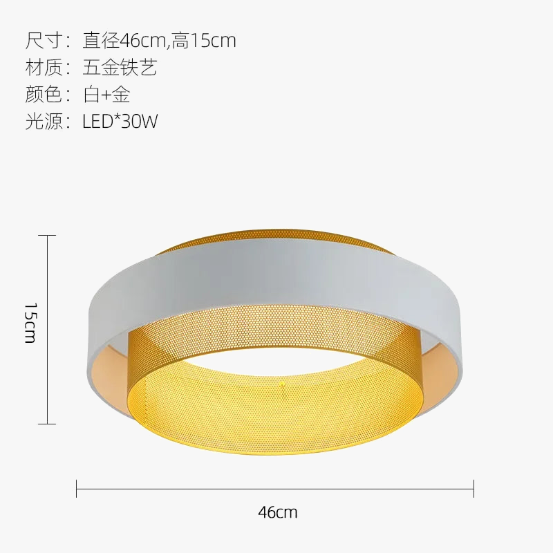plafonnier led circulaire design nordique moderne éclairage intérieur 	 2023