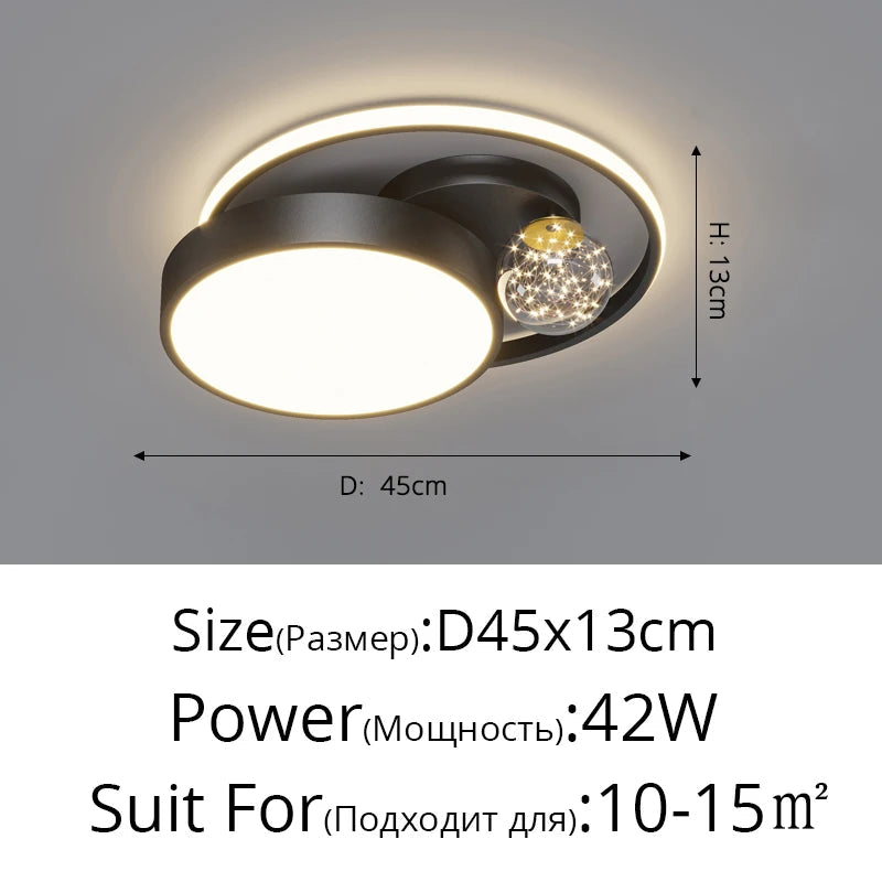 plafonnier led circulaire design nordique pour intérieur moderne